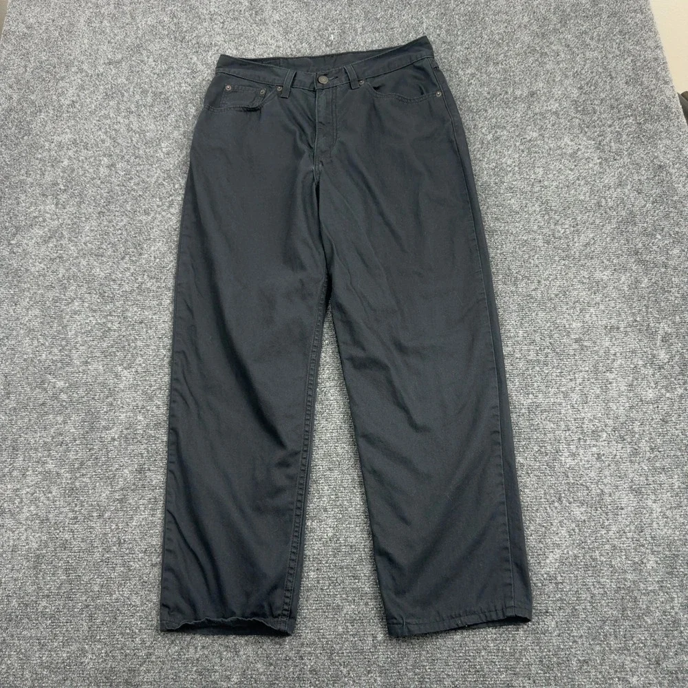 Levis Pants Mens 31x26 Black Cotton Denim Straight Leg Casual Streetwear